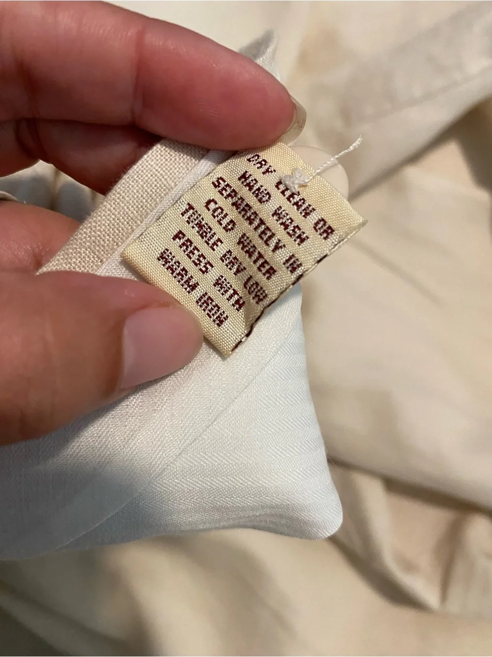 Vintage Inserch Men’s Beige Dress Pants 100% linen